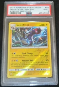Juego de cartas de Pokémon Hoolo Foil Eelectross 46/147 Burning Shadows PSA 9 COMO NUEVAS - Imagen 1 de 1