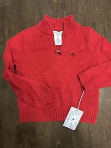 NWT Boys Red Collared 1/4 Zip Tommy Bahama Sweatshirt, Size XS - Picture 1 of 4