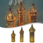 Exquisite Moroccan Gold Hollow Iron Lantern Ideal for Ramadan Home Decoration