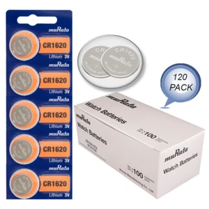 Murata CR1620 3 volt Lithium Coin Cell Batteries (120 Pack) - Picture 1 of 1