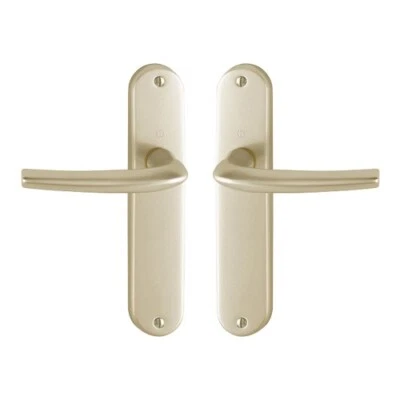 Poignées sur plaques bec-de-cane - aluminium champagne - San Diego HOPPE