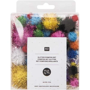 Rico Pompon Set Bunt Glitter (No. 08758.00.25) - Bild 1 von 4