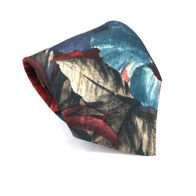 Surrey Mens Necktie 100% Polyester Multicolor Abstract Floral Tie-56.25" x 3.75" - Image 1 of 4