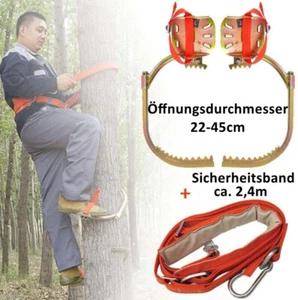 Forst Steigeisen Baumsteigeisen Baumklettern Ausrüstung Set mit Sicherheitsgurt - Bild 1 von 12