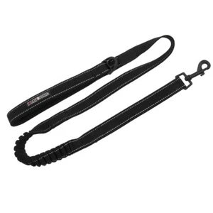 Black Soft Pull Traffic Dog Leash Doggie Design - Picture 1 of 5