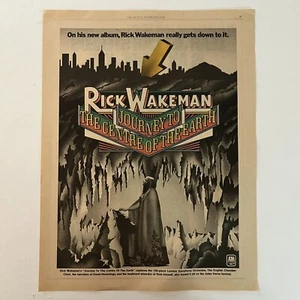 Rick Wakeman Journey To The Centre Of The Earth 1974 14.5" x 10.5" Advert Center - Picture 1 of 1