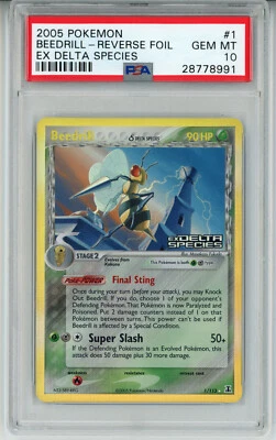 2005 POKEMON EX DELTA SPECIES BEEDRILL #1 REVERSE PSA 10 GEM MINT #28778991 - Image 1 of 2