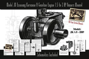 Model JK Economy Kerosene & Gasoline Engine 1½ to 2 HP Service Manual Parts List - Picture 1 of 3