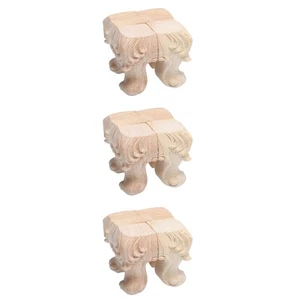  12 patas de muebles de madera maciza: reemplazo decorativo de pies de sofá tallado - - Imagen 1 de 12
