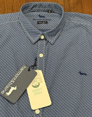 NWT HARMONT & BLAINE Jeans Blue Textured Button Down Shirt SZ Small Regular Fit - Image 1 of 2