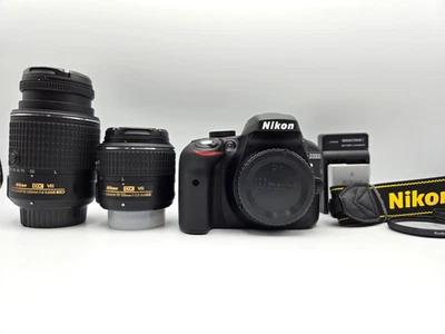 [MINT/Only 65 shots] Nikon D3300 DSLR Camera + 2Lenses(18-55/55-200) From Japan - Image 1 of 4