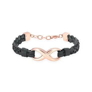 Infinity Urn Locket Braided Leather Bracelet Funeral Urns Bracelet for Ashes - Picture 1 of 15