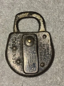 Antique E.T. Fraim Lock Co Missouri Pacific Railroad General Padlock - No Key - Picture 1 of 7