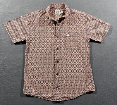 Camisa Cinch Western com botões BOY’S grande geométrica laranja branca rodeio - Imagem 1 de 4