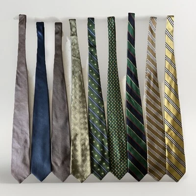 Lote de 9 Corbatas Brooks Brothers 100% Seda Rayas Logo Conejito Cuello Básicos 346 Repp Foto 1 de 4