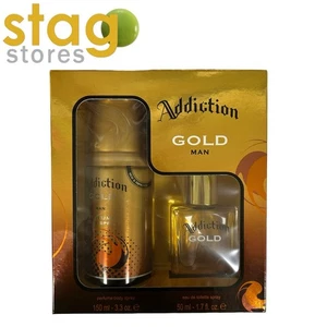 Addiction Gold 150ml Perfume Body Spray, 50ml Eau de Toilette Splash Men's Gift - Picture 1 of 3