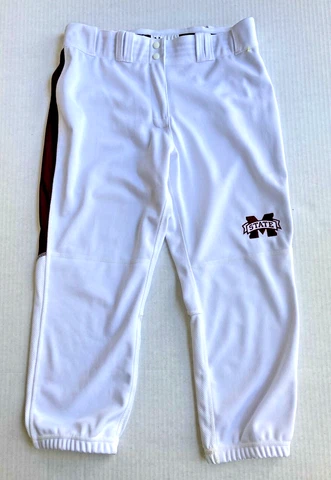 Adidas Team Mississippi State Baseball Pants Mens M ClimaLite White Maroon NWOT Cover