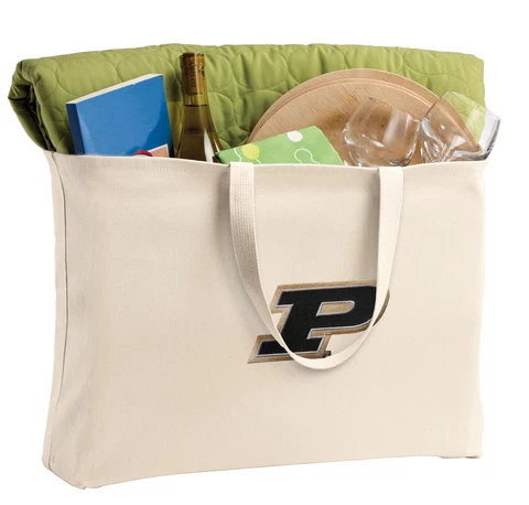 Purdue University Canvas Tote PU Reusable ShopperMOTHER'S DAY GIFT Cover