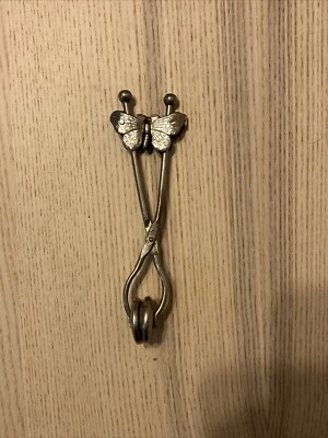 Старинный викторианский бабочка юбка подъемник платье зажим серебристого цвета - Изображение 1 из 4