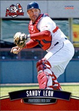 2016 Pawtucket Red Sox Choice 13 Sandy Leon Maracaibo Venezuela VZ Baseball Card