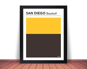 Framed SAN DIEGO PADRES comparable Photo Picture COLOR SWATCH 8x10 or 11x14 (W) - Picture 1 of 14