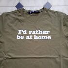 Vintage T-Shirt I'd Rather Be At Home Capped Sleeve Tee 