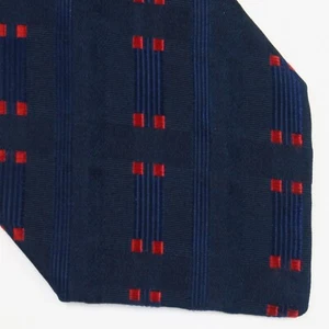 Givenchy Gentlemen Paris Blue Red Geometric Stripe Elegant Neck Tie 59"x3.75" - Picture 1 of 8