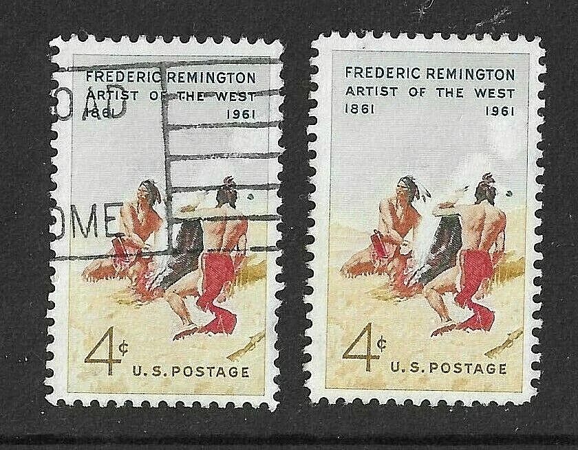 USA 1961 - FREDERIC REMINGTON (Artist)  2 stamps - SG 1186 - Fine used & Mint MH - Image 1 of 1