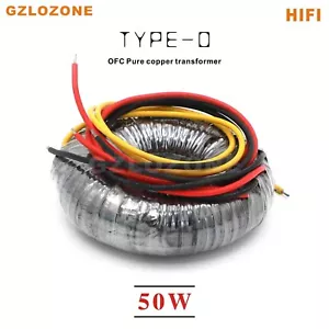 115V/230V HIFI 50W Type-O Oxygen Free Copper 50VA OFC Pure Copper Transformer - Picture 1 of 5