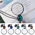 Magnifying Glass Pendant Necklace Women Ladies Crystal Necklace Chain Jewelry UK