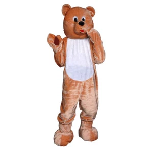 Dress Up America Teddy Bear Mascot - Adults Bear Costume Suit - Plush Mascot - Picture 1 of 2