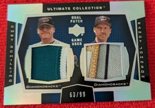 2003 Ultimate Dual Patch Game Used Curt Schilling Randy Johnson #63/99 Arizona