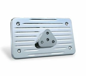 Placa de respaldo de licencia ranurada de radio cromado Arlen Ness (12-151) - Imagen 1 de 1