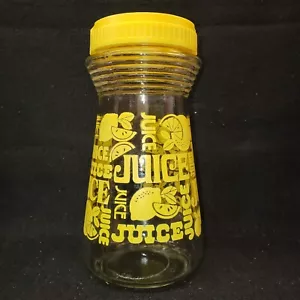 Barattolo di succo vintage Anchor Hocking giallo limone con coperchio ribaltabile 24 oz - Foto 1 di 14