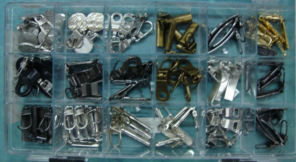 1 Tiralampo tiretto cerniera tira cursore zip metallo tiretti cerniere lampo - Immagine 1 di 1