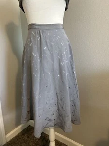 Vintage VOGUE SIZE 6 Skirt Womens Floral 100% Silk Midi VHTF 26” Waist - Picture 1 of 11