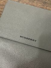 Burberry Grey Pebble Grain Leather Ipad Case 28cm x 22cm
