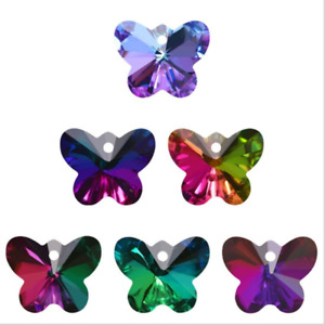 10x Butterfly K9 Glass Crystal Rhinestones Pointback DIY Craft Earrings Kit Chic