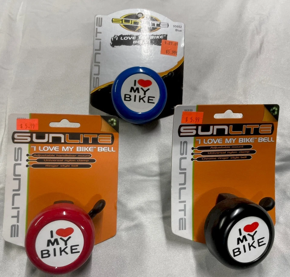 BELL Handlebar Sunlite I LOVE MY BIKE Blue, Black, Red - Image 1 of 4