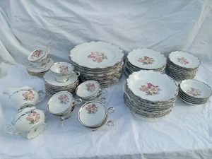 De colección 75 Piezas Schumann Arzberg Baviera Alemania Cuencos Rosa Salvaje C/S Lugar Juegos - Imagen 1 de 16