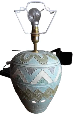 Vintage Table Sowa Lamp Ceramic by RED MUD Large, no shade - Image 1 of 4