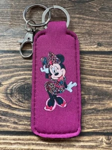 Lip Balm Holder Keychain Neon Leopard Minnie Mouse Travel Party Favor Birthday - Picture 1 of 1