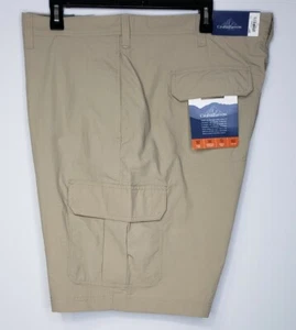 Croft & Barrow UPF 15+ schnelltrocknend Sclptd Stn Nylon Cargoshorts für Herren 46 x 9 neu mit Etikett - Bild 1 von 10