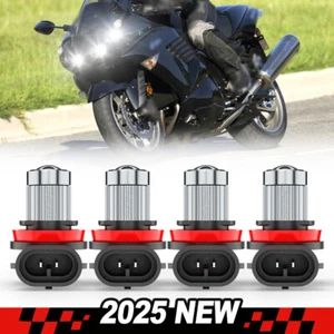 For Kawasaki ZX1400A Ninja ZX14 2006 2007 4x H11 H9 Lamp LED Headlight Bulbs Kit - Picture 1 of 13