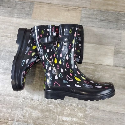 Botas de lluvia media impermeables Western Chief para mujer talla 6 sin cordones nuevas sin caja *defecto* Foto 1 de 4