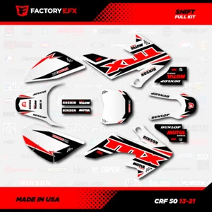 White & Red Shift Racing Graphics kit Fits 13-25 Honda Crf50 CRF 50 Decal - Picture 1 of 2