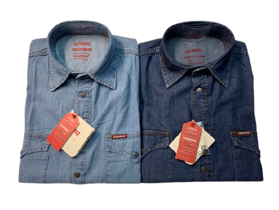 CAMICIA JEANS CARRERA MANICA LUNGA COL. SCURO E CHIARO - Image 1 of 1