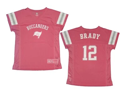 Новый с Ярлыками молодежи девочек Том Брэди #12 Tampa Bay Buccaneers розовый Джерси - Изображение 1 из 4