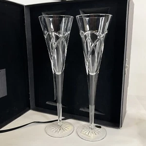 Paire de flûtes grillées Waterford Wishes Love & Romance 200 $ neuves - Photo 1/10