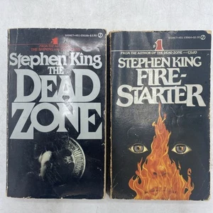 Stephen King Lot of 2 Paperback Books Vintage Signet Fire-Starter & Dead Zone - Picture 1 of 17